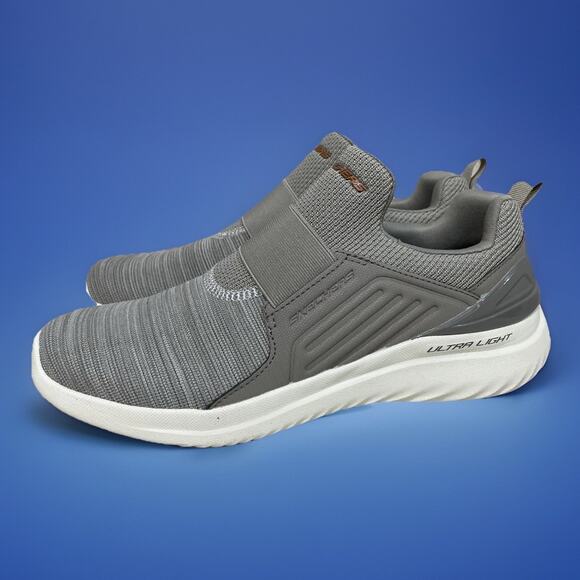 Skechers Mens Sz 10 Gray Slip On Sneakers Stretch Fit Bounder 2.0 Balmore Taupe - Picture 7 of 9